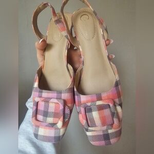 Plaid Slingback Heels From Cato